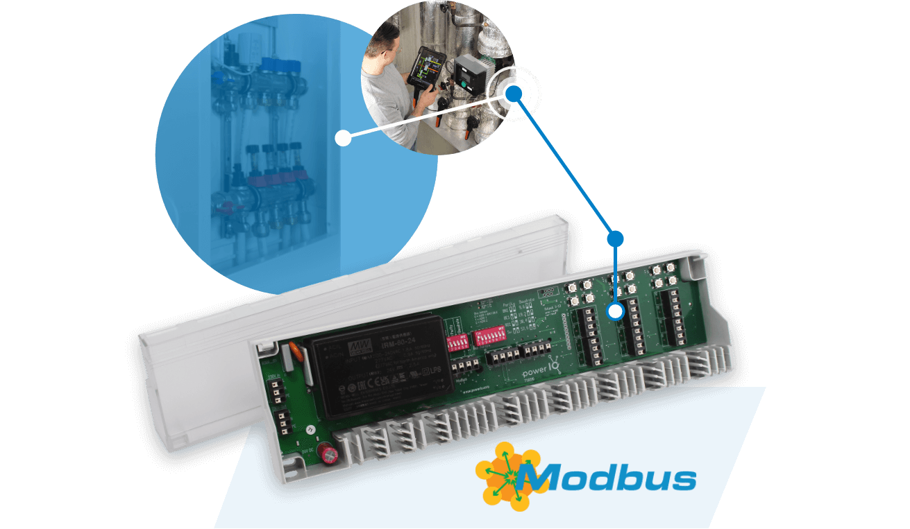 HK-Verteiler mit Modbus und Magnetmontage
